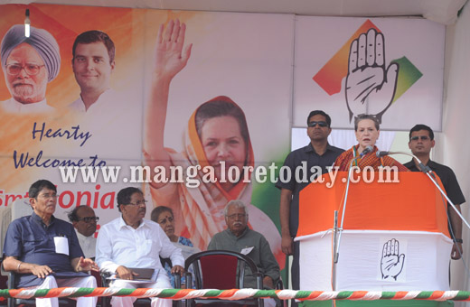 Sonia Gandhi in Mangalore